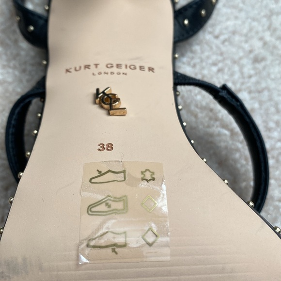 Kurt Geiger Black Strappy Heels SZ 38 - Picture 7 of 9